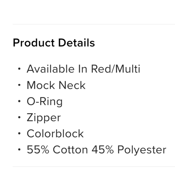 Red and Blue O-Ring Zipper Sweater - Picture 11 of 17